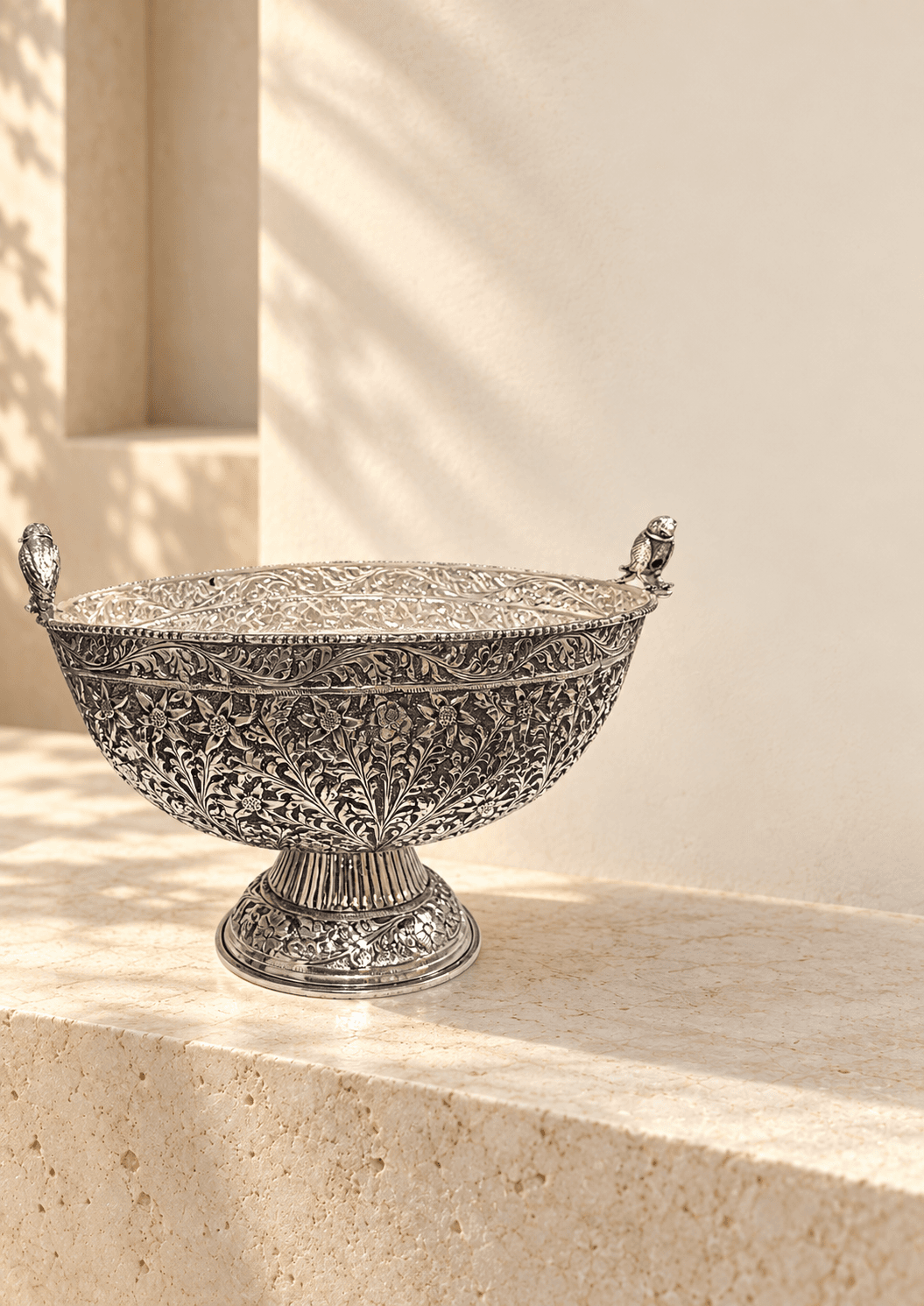 Bird Handle Pedestal Bowl — photo 2