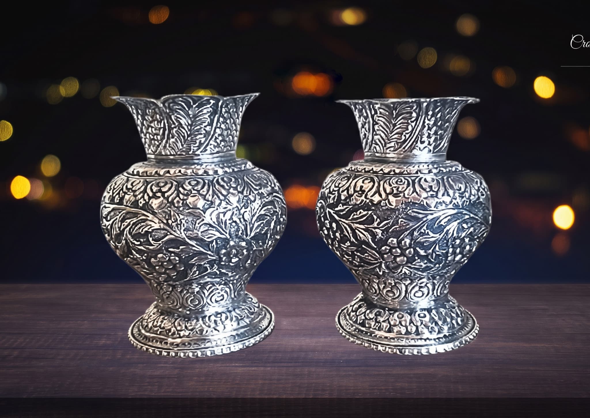 Carved Vase Pair — photo 2