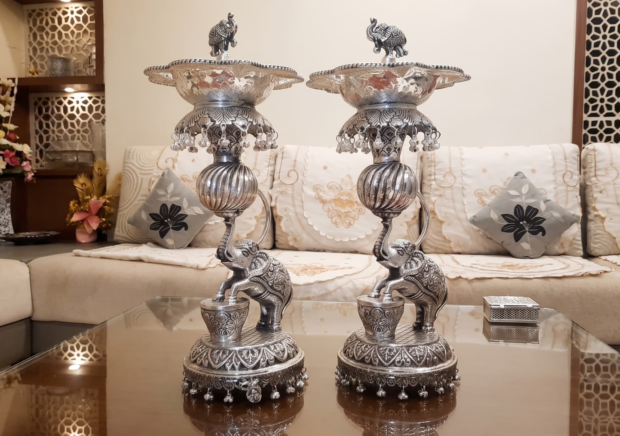 Elephant Diya Stands