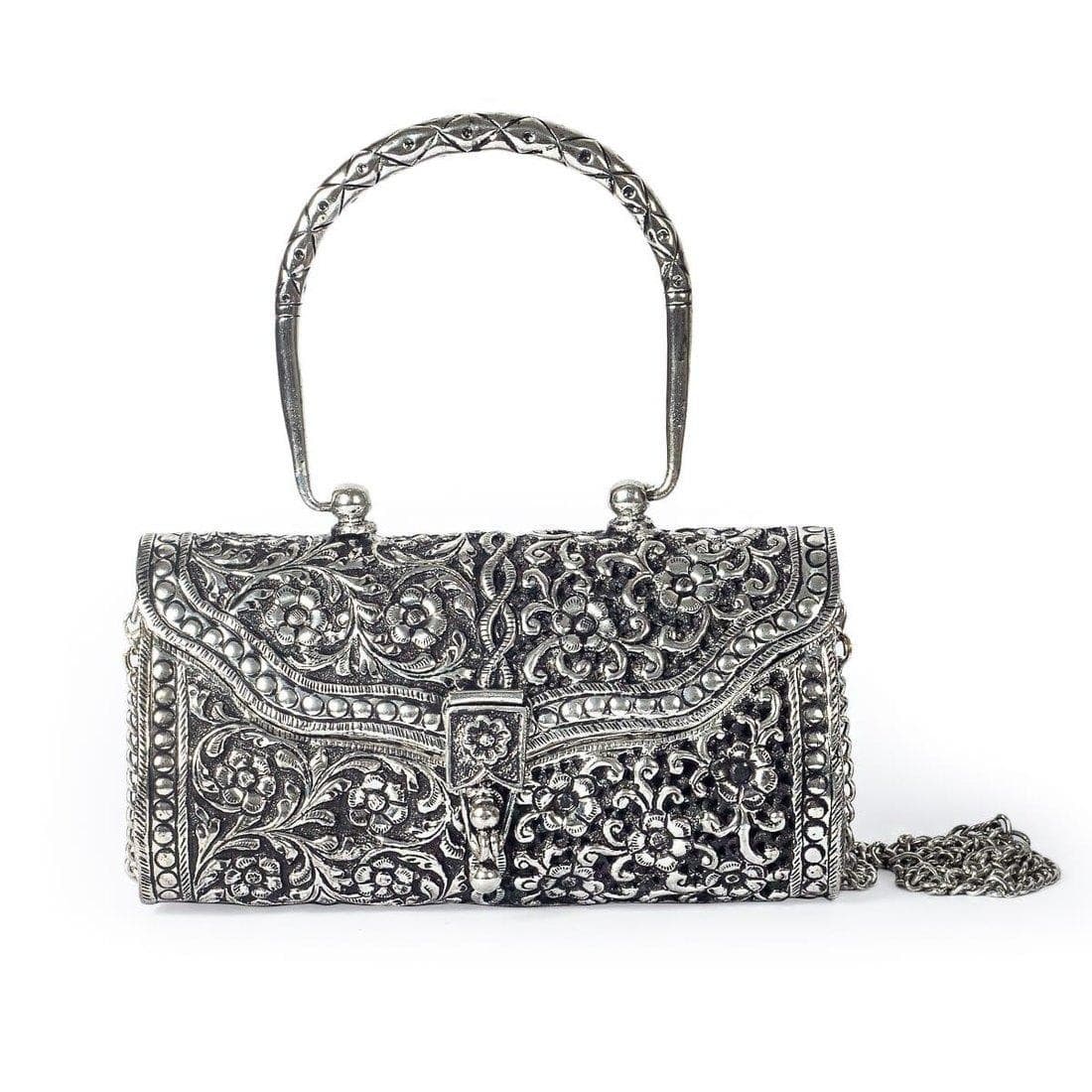 Carved Chain Handbag