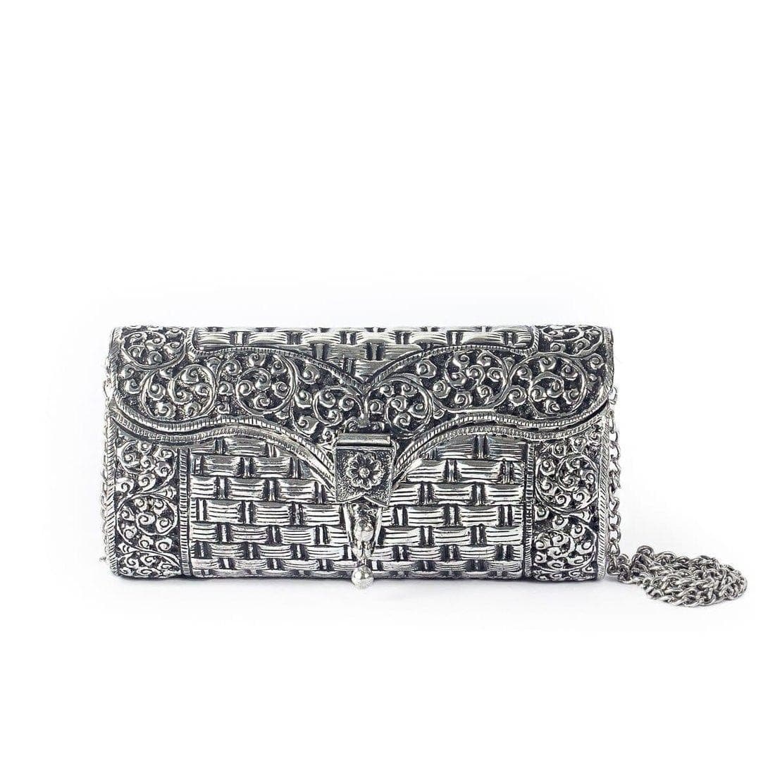 Woven Carved Clutch