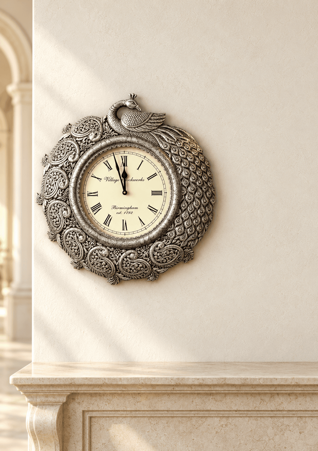 Peacock Wall Clock — photo 2